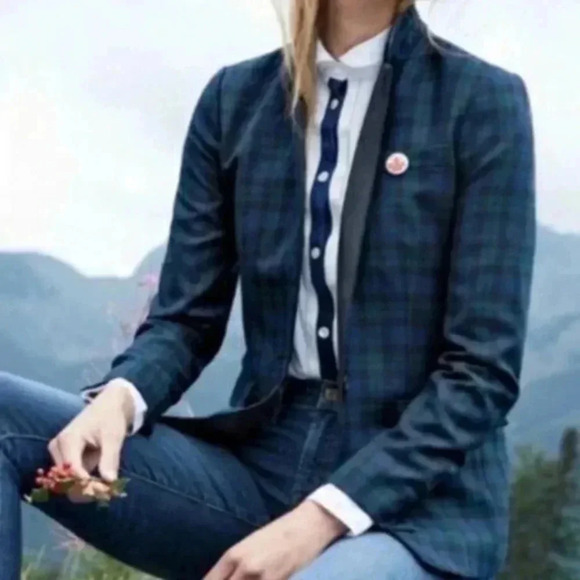 J. Crew Women's Blackwatch Tartan Plaid Wool Regent
Jacket Blazer size 4 - Picture 1 of 8